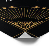 ウェルカムポスターギャツビーアールデコ金ゴールド誕生日サイン ポスター (角)