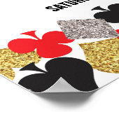 ウェルカムポスターベガスカジノ結婚金ゴールドのポスター ポスター (角)