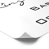 ウェルカムポスターベビーシャワーブルーネイビーゾウ ポスター (角)