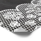 ウェルカムポスター サイン ウェディングレース＆チョーク ポスター (角)