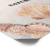 ウェルカムポスター シェル オーシャンビーチ ウェディング ポスター (角)