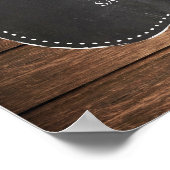 ウェルカムポスター 赤チェックの木製サイン 結婚式 ウッドポスター ポスター (角)