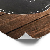 ウェルカムポスター 青チェック サイン 結婚式 ウッドポスター (角)