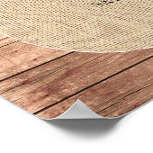 ウェルカムポスター 麻 ウッドポスター 結婚式 ウッドボード ポスター (角)