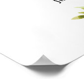 ウェルカムポスタ結婚ーのピンクフローラ披露宴 ポスター (角)