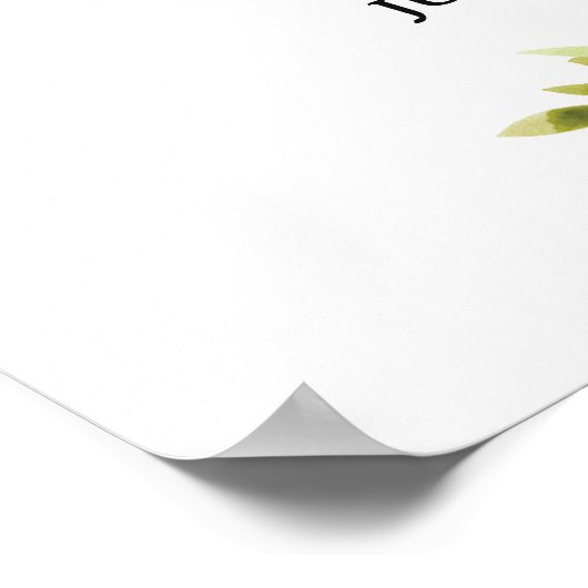 ウェルカムポスタ結婚ーのピンクフローラ披露宴 ポスター (角)