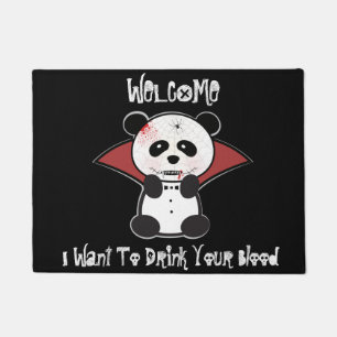 ウェルカムマットパンダベアヴァンパイア ドアマット