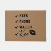 ウェルカムマット鍵電話財布キス ドアマット (正面)