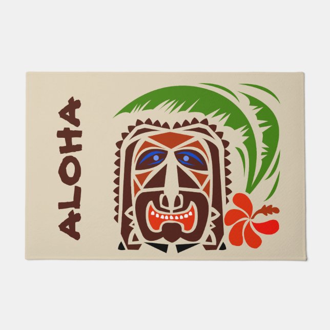 ウェルカムマット、ティキバー.編集文字形式 ドアマット (正面)