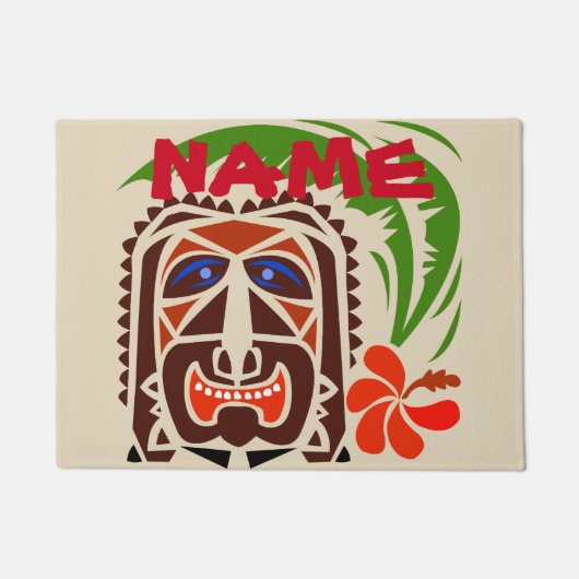 ウェルカムマット、ティキバー.edit文字 ドアマット (正面)