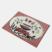 ウェルカムマット、バーベキュー ドアマット (アングル)