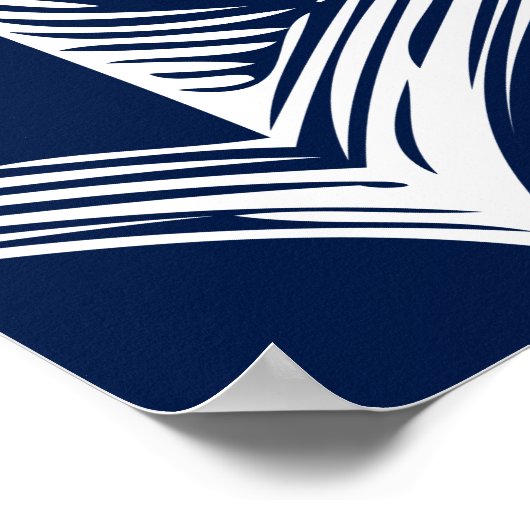 ウェルカムマリング ウェディング アンカー ネイビー ポスター (角)