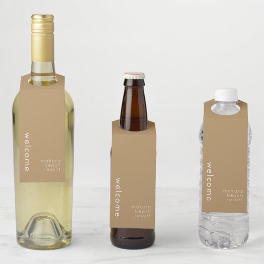 ウェルカムミニマルボトルハンガーラベル ボトルネックタグ (インサイチュ)