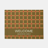 ウェルカムモノグパーソナライズされたラム ドアマット (正面)