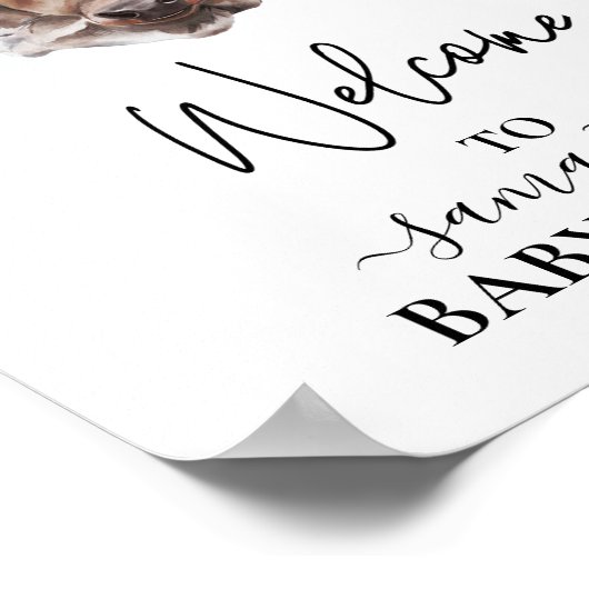 ウェルカムユーカリプトゥスカウカーフベビーシャワー ポスター (角)