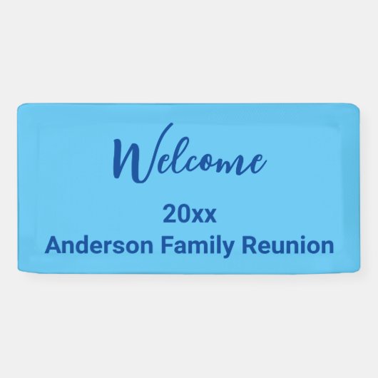 ウェルカムライトブルー&ダークブルーネームファミリー懇親会 横断幕 (横)