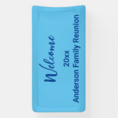 ウェルカムライトブルー&ダークブルーネームファミリー懇親会 横断幕 (縦)