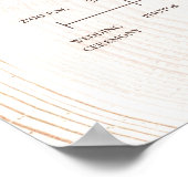 ウェルカムラスティックウェディングカスタムオーダーオブイベントサイン ポスター (角)