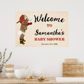 ウェルカムリトルオウム消防士ベビーシャワーポスター ポスター (キッチン)