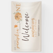 ウェルカムリトルカボチャ秋第1の誕生日 横断幕 (縦)