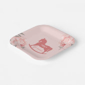 ウェルカムリトルレディ赤面ピンク牡丹  ペーパープレート (傾斜あり)