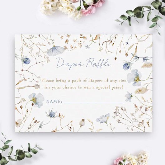 ウェルカムリトルワイルドフラワーおむつラッフルエンクロージャー エンクロージャーカード