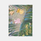 ウェルカムリトルワンジャングルテーマ子供部屋 フリースブランケット (正面)