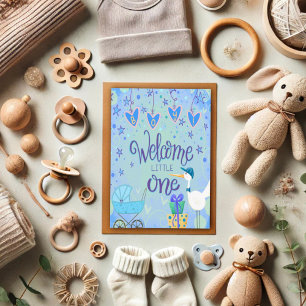 ウェルカムリトルワン男の赤ちゃんお洒落かわいい カード
