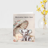 ウェルカムリトルワン カード (黄色い花)