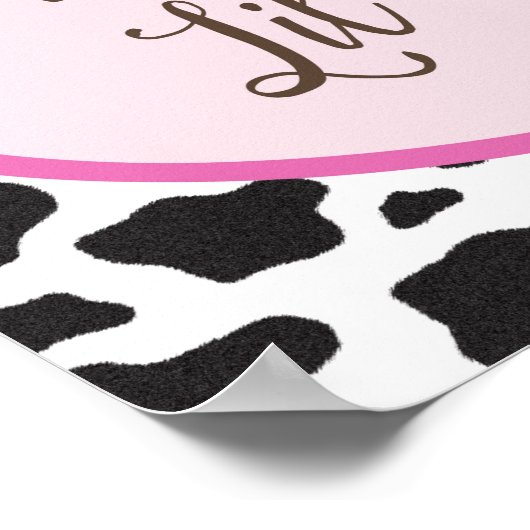 ウェルカムリル女性のカーボーイベビーシャワーバナー ポスター (角)