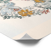 ウェルカムリースオータムカンプキンブルー絵画ズ ポスター (角)