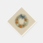 ウェルカムリースグレイ絵を描カボチャ スタンダードカクテルナプキン (角)