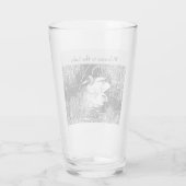 ウェルカムレイクハウスダックフォト白黒自然 タンブラーグラス (裏面)