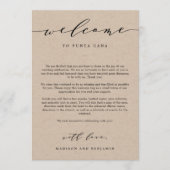 ウェルカムレターと旅程結婚表の歓迎バッグ プログラム (正面)