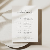 ウェルカムレターモダンとタイムラインの日程 招待状