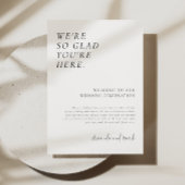 ウェルカムレターモダンとタイムラインの日程 招待状