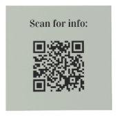 ウェルカムロゴQRコードオリーブグリーン情報テーブル フォトキューブ (正面)