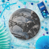 ウェルカム完全に死んでいなゾンビスケルトン怖い不気味紙 ペーパープレート (パーティー)