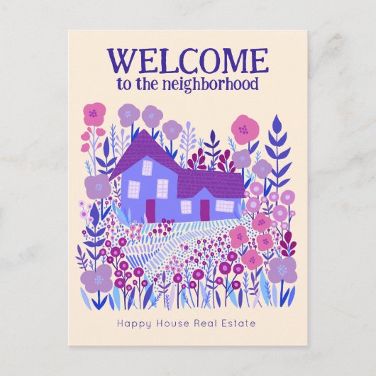 ウェルカム実在エテートマーケティングファームハウスフラワーズ ポストカード (正面)