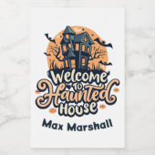 ウェルカム幽霊のよく出る・トゥ・ハウス – Batty for You ワインラベル (シングルラベル)