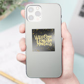 ウェルカム愚かなおもしろい引用文スカルゴーリッシュ シール (スマートフォン)