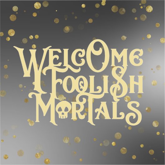 ウェルカム愚かなおもしろい引用文スカルゴーリッシュ シール (正面)