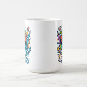 ウェルカム新学期おもしろいアートデザイン コーヒーマグカップ (中央)