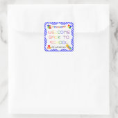 ウェルカム新学期の最初の日の学校のシール スクエアシール (バッグ)