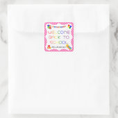 ウェルカム新学期の最初の日の学校のシール スクエアシール (バッグ)