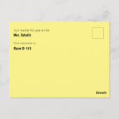 ウェルカム新学期カスタムカラーズクレヨン ポストカード (裏面)