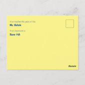 ウェルカム新学期カスタムABCブックワーム ポストカード (裏面)