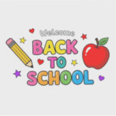 ウェルカム新学期カラフルシール シール (正面)