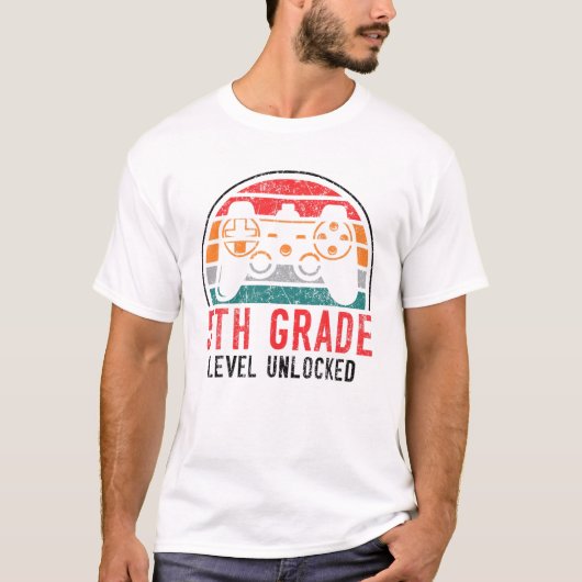 ウェルカム新学期ビデオゲーム第5等級レベル Tシャツ (正面)