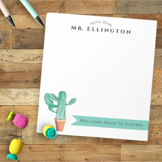 ウェルカム新学期ポッテサクカスタムス ノートパッド